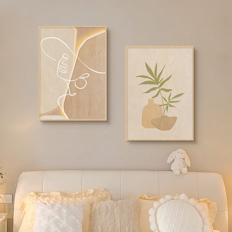Wooden Cream Style Abstract Li - Korean Arts And Lifestyle 评论和价格