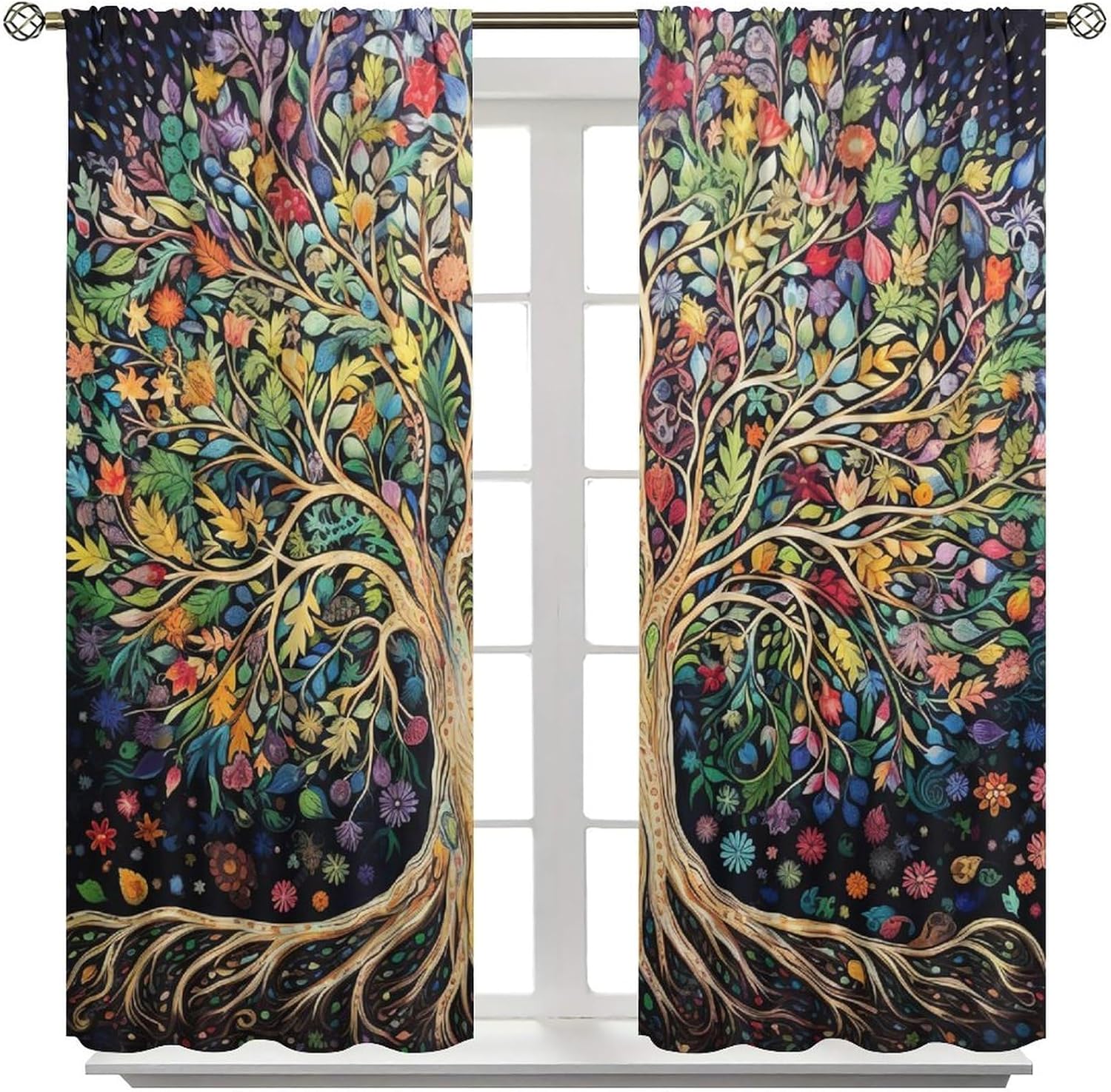Tree of Life Curtains, Fantasy - Korean Arts And Lifestyle 评论和价格