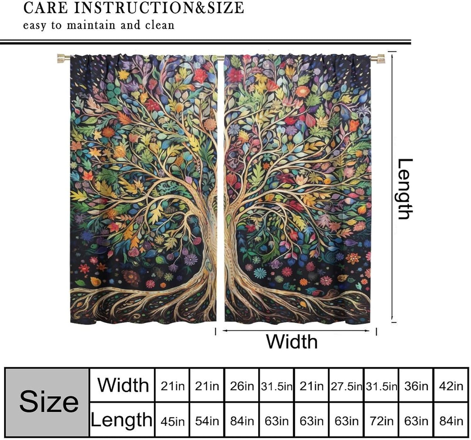 Tree of Life Curtains, Fantasy - Korean Arts And Lifestyle 评论和价格