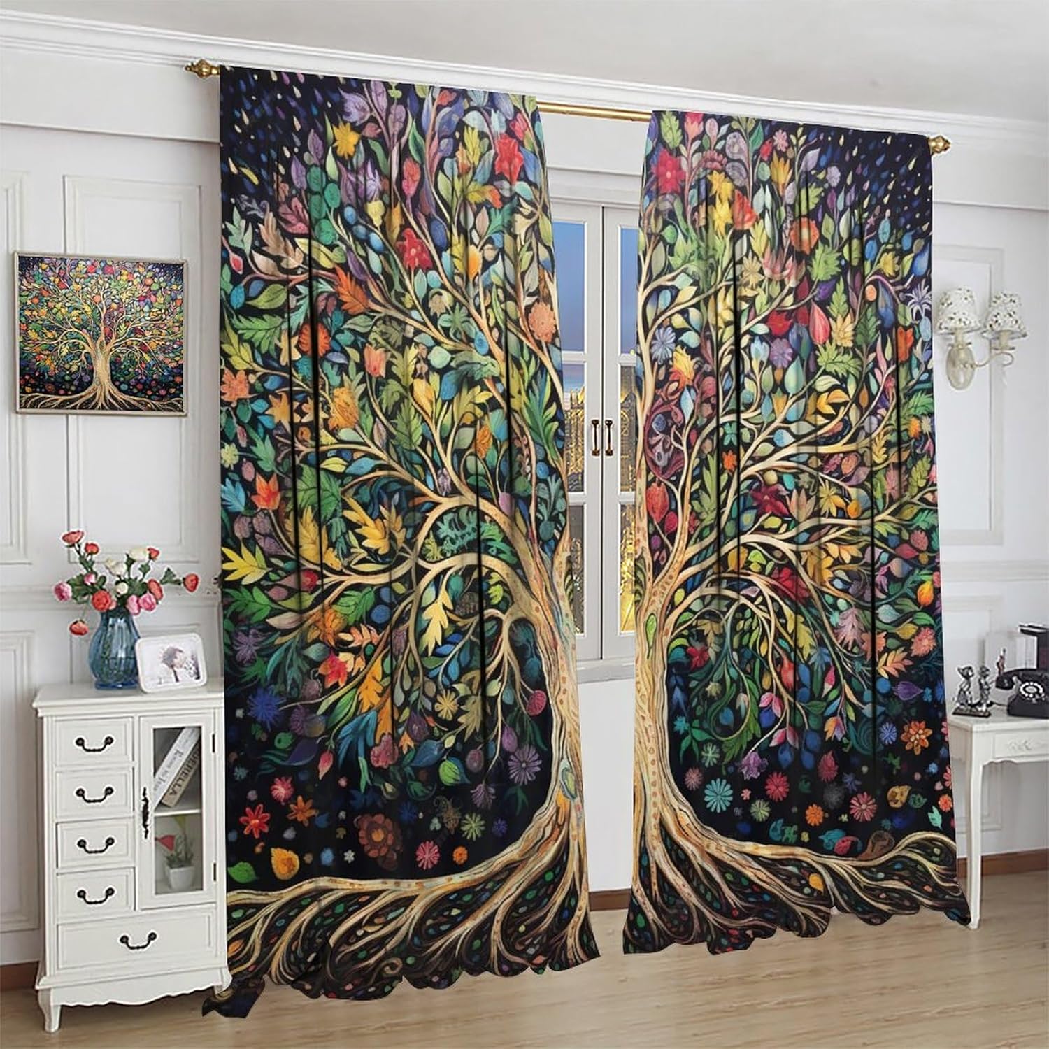 Tree of Life Curtains, Fantasy - Korean Arts And Lifestyle 评论和价格