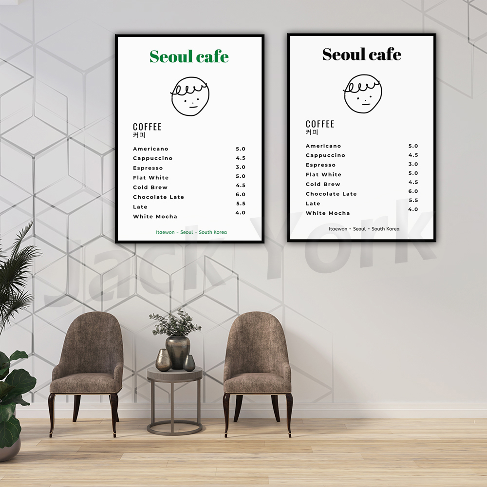 Seoul Cafe Print Wall Art Prin - Korean Arts And Lifestyle 评论和价格