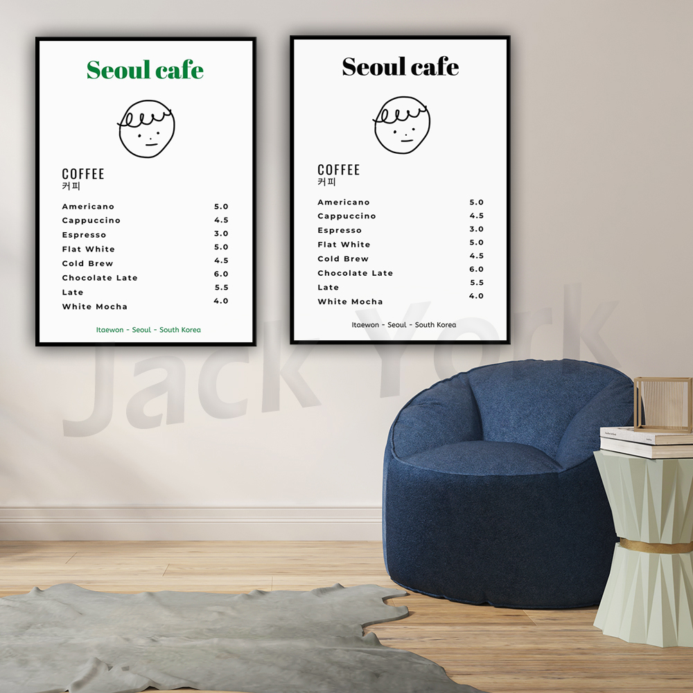 Seoul Cafe Print Wall Art Prin - Korean Arts And Lifestyle 评论和价格