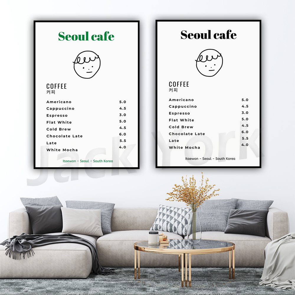 Seoul Cafe Print Wall Art Prin - Korean Arts And Lifestyle 评论和价格